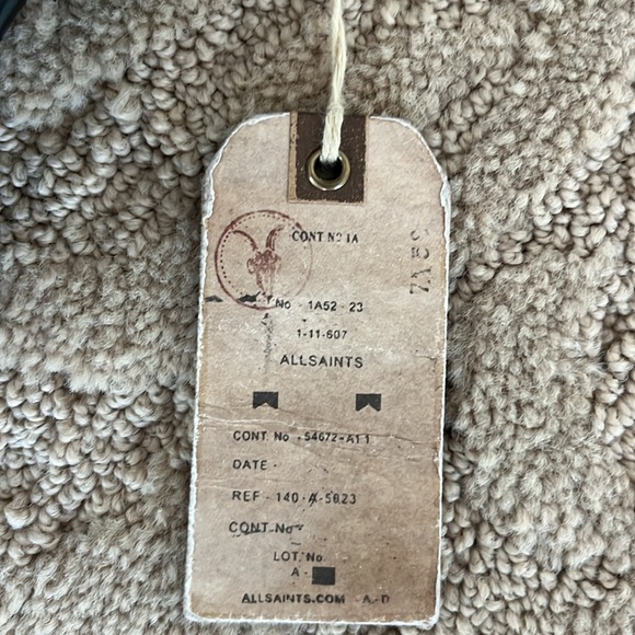 All Saints Black Leather Belt with Silver Studs - Picture 7 of 13